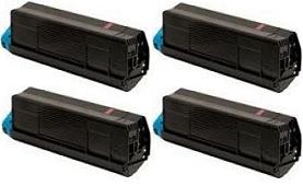 Oki Toner Set 42127457 42127456 42127455 42127454 Toner Cartridges Remanufactured - Free UK Delivery